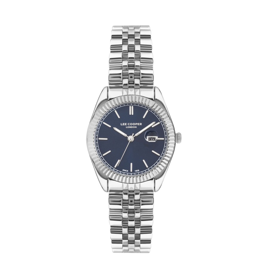 Accessories Penningtons | Lee Cooper-Women'S Silver 32Mm Watch W/Black Dial - Penningtons