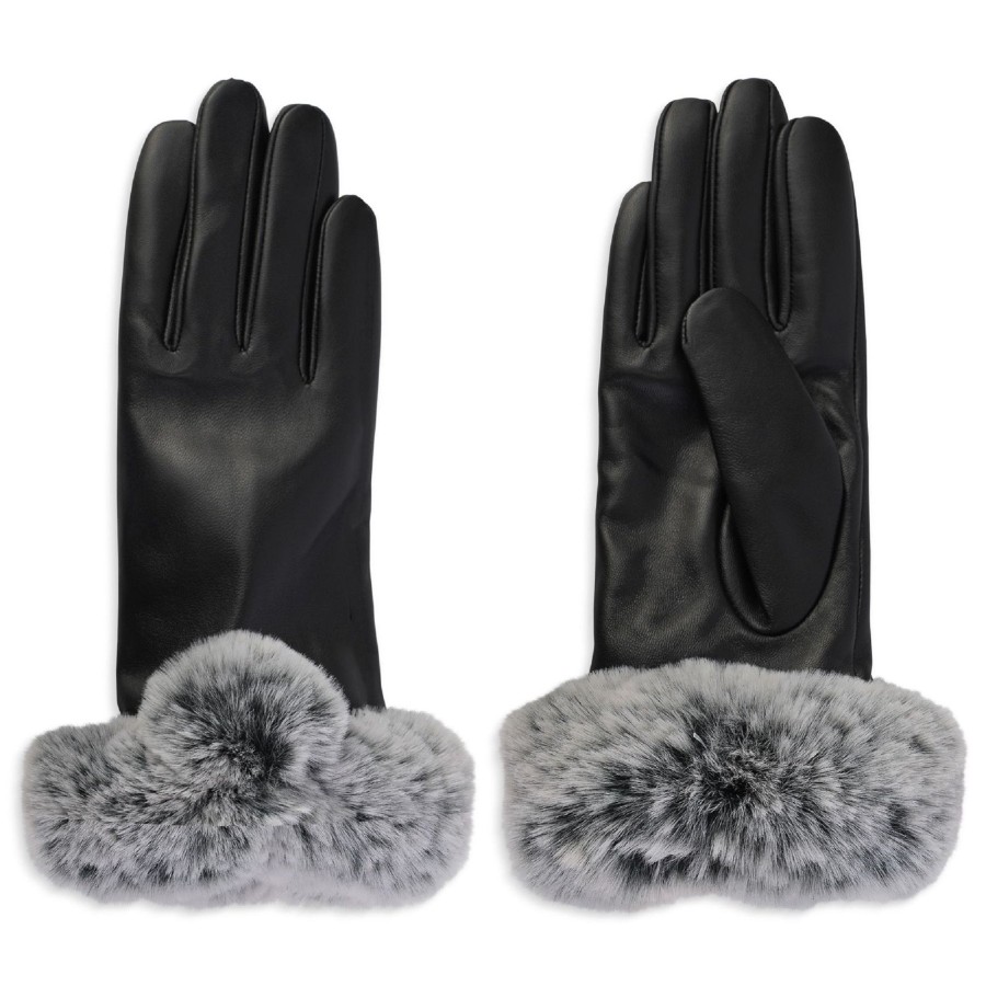 Accessories Penningtons | Cr Ladies - Glove With Luxurious Faux Fur Cuff - Penningtons