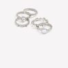 Accessories Penningtons | Assorted Fancy Metallic Rings, Set Of 5