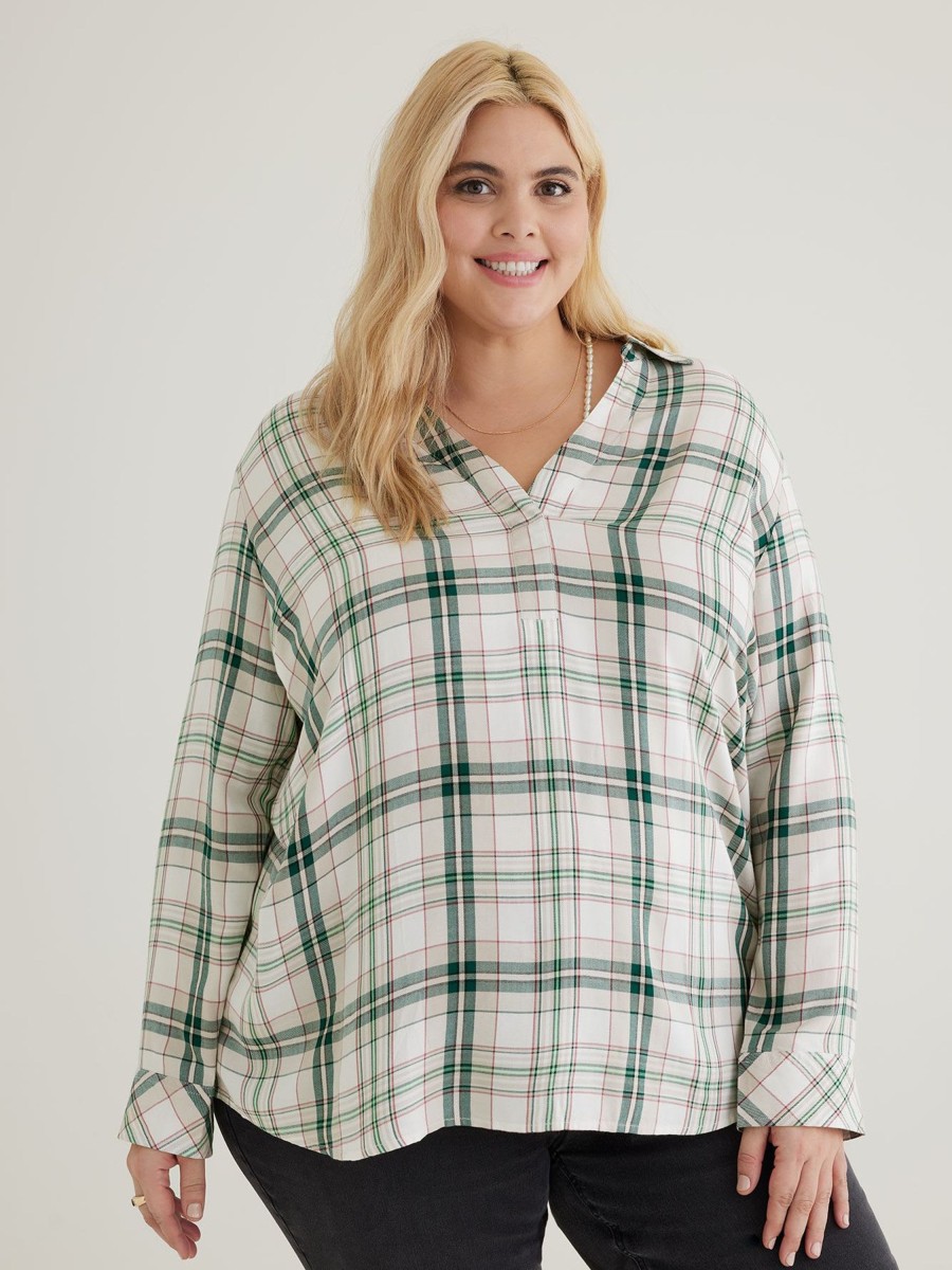 Clothing Penningtons | Twill Plaid Popover Shirt