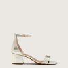 Shoes Penningtons | Wide Width, Irene Gold Block Heel Sandal - Steve Madden