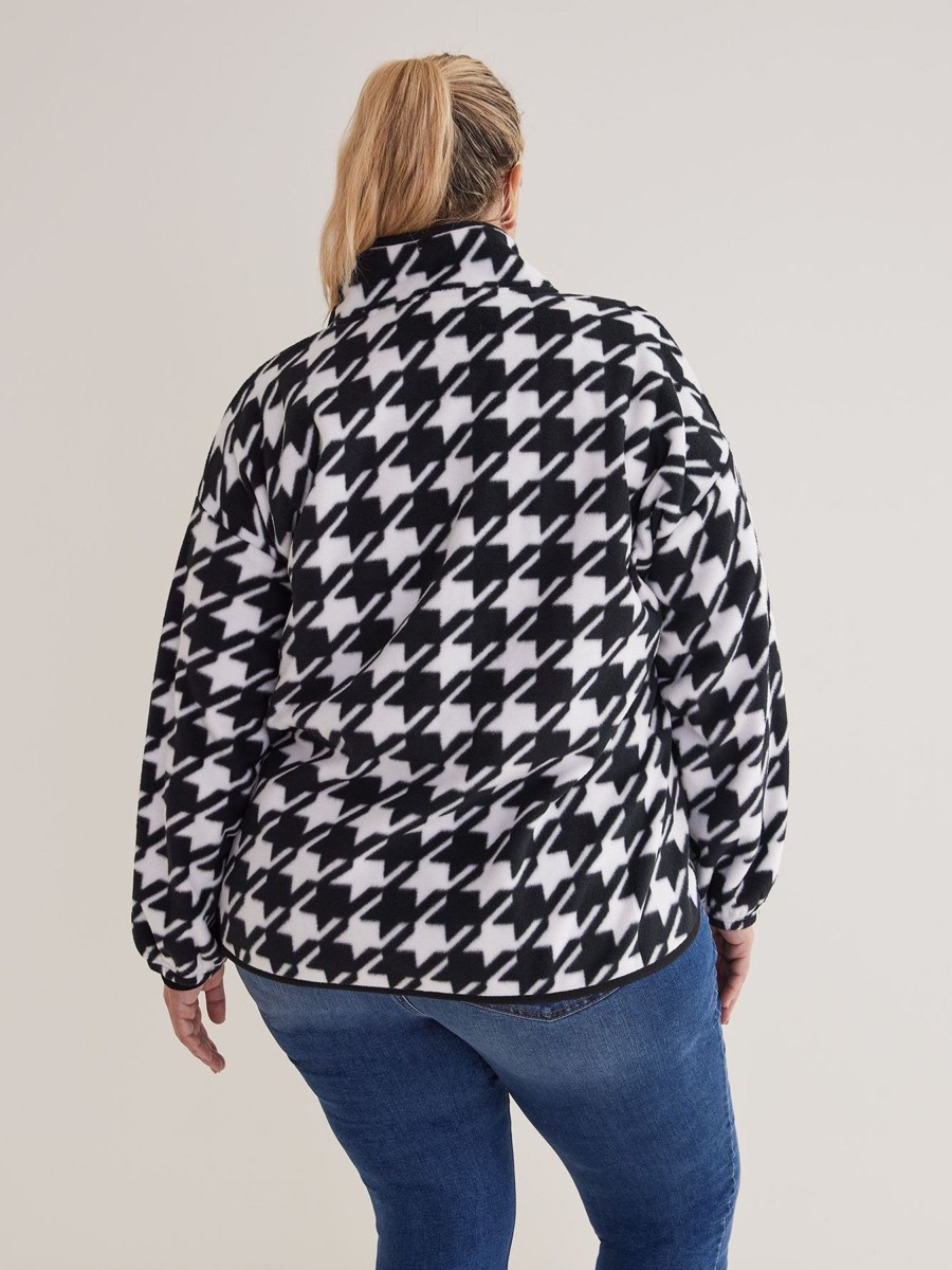 Clothing Penningtons | Printed Fleece Jacket With Zipper Closure - Active Zone