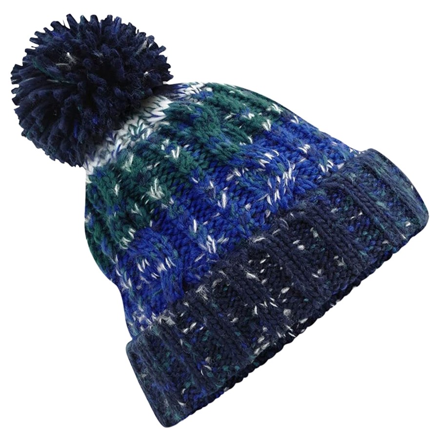 Accessories Penningtons | Beechfield - Womens/Ladies Corkscrew Pom Pom Beanie - Penningtons