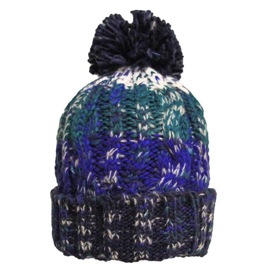 Accessories Penningtons | Beechfield - Womens/Ladies Corkscrew Pom Pom Beanie - Penningtons