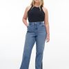 Addition Elle Penningtons Bottoms | Responsible, Straight-Leg Jeans With Side Slit, Medium Wash - Addition Elle