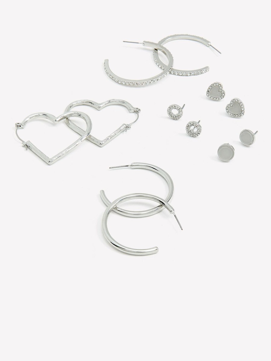 Accessories Penningtons | Assorted Hoop And Stud Earrings, Pack Of 6