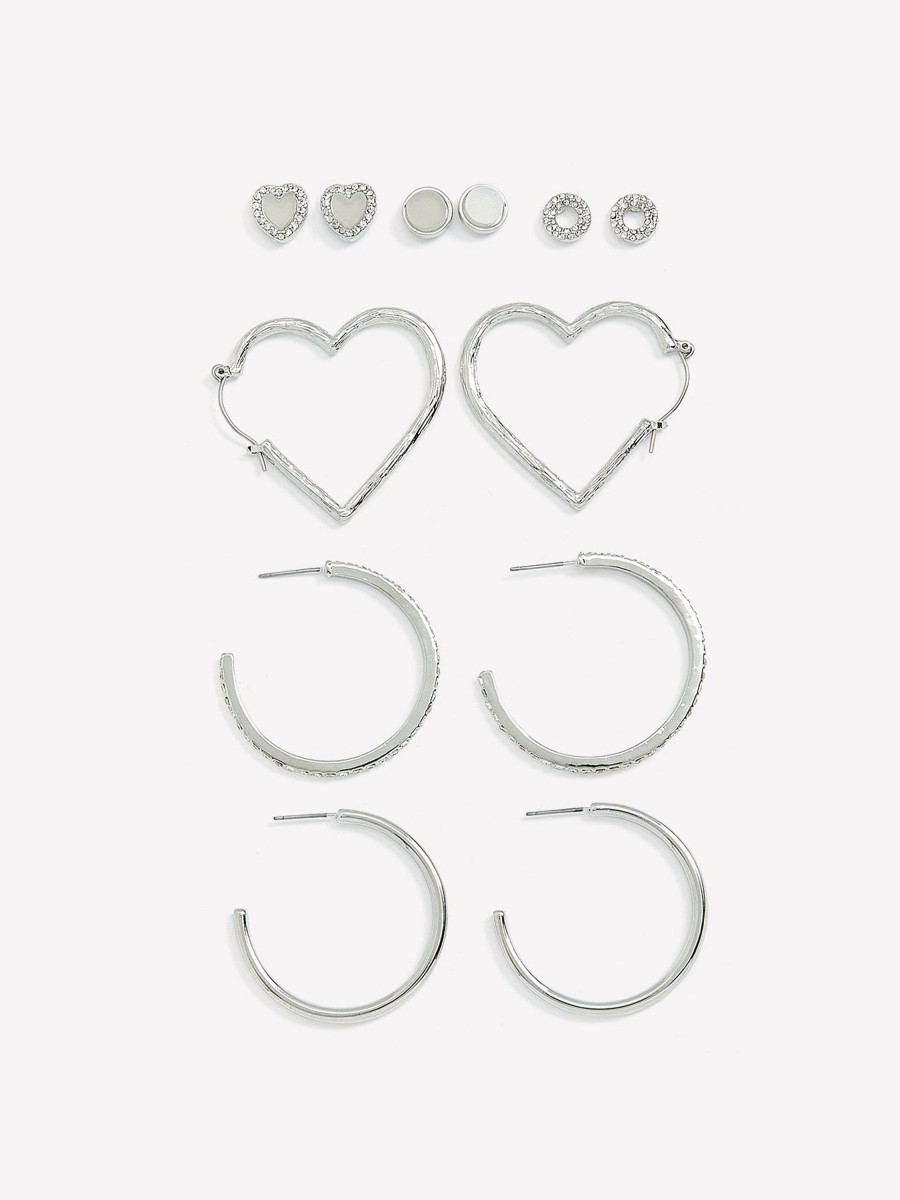 Accessories Penningtons | Assorted Hoop And Stud Earrings, Pack Of 6