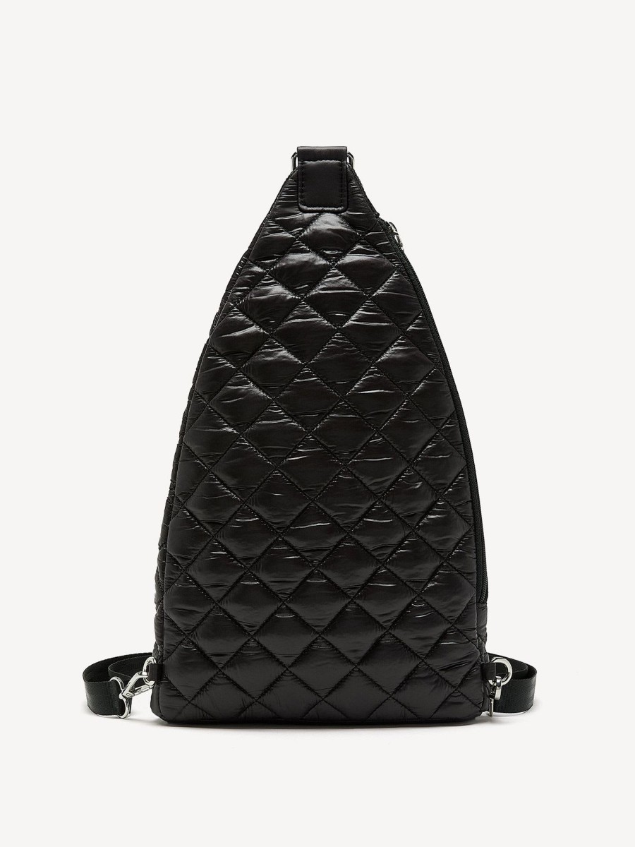 Clothing Penningtons | Black Quilted Back Pack - Active Zone