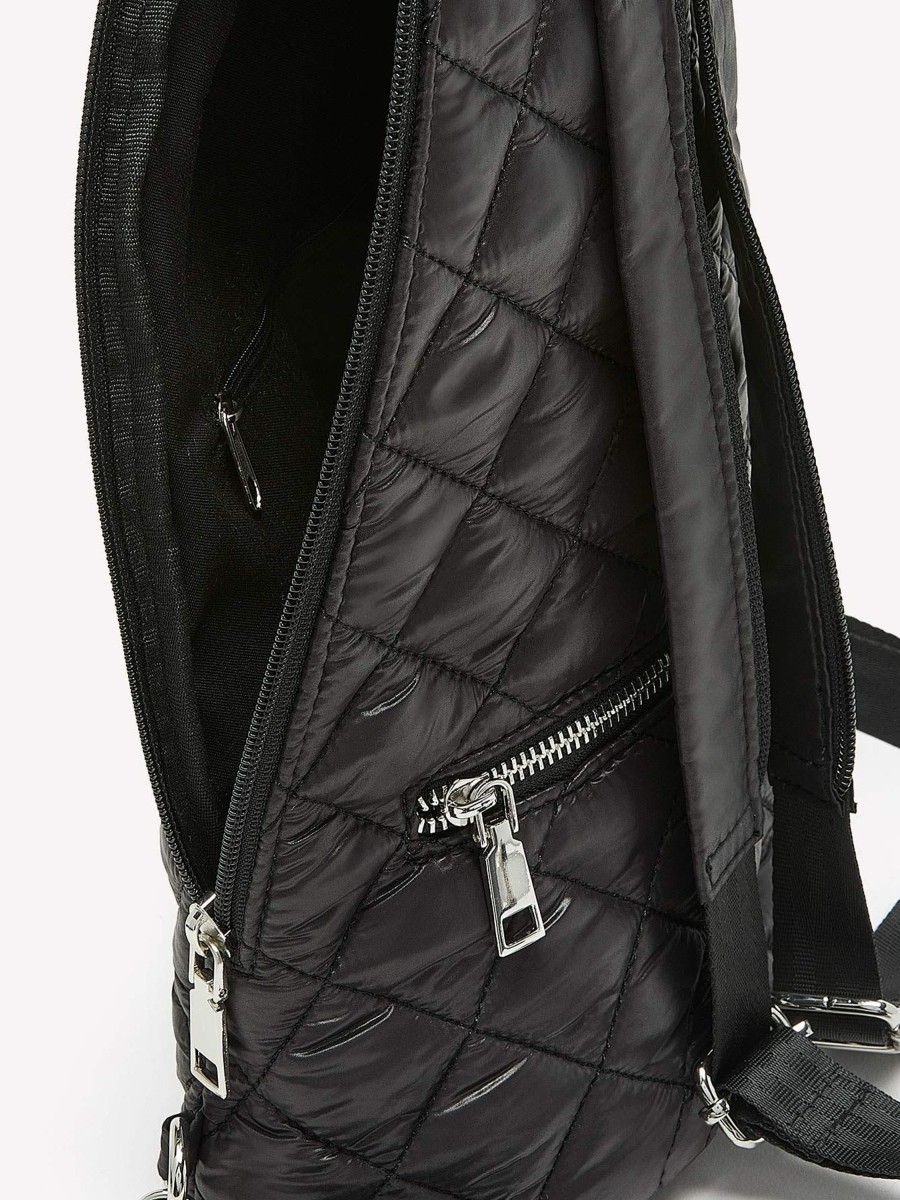 Clothing Penningtons | Black Quilted Back Pack - Active Zone