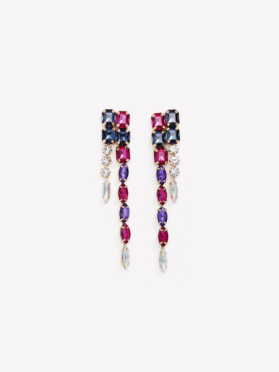 Accessories Penningtons | Coloured Stones Drop Earrings