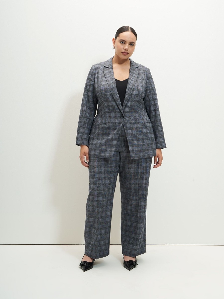 Clothing Penningtons | Plaid Fitted Blazer - Addition Elle