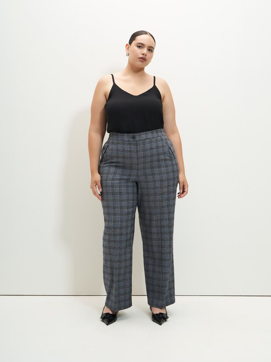 Addition Elle Penningtons Bottoms | Plaid Wide-Leg Pant - Addition Elle