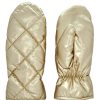 Accessories Penningtons | Cr Ladies - Metallic Quilted Puffer Mitten - Penningtons