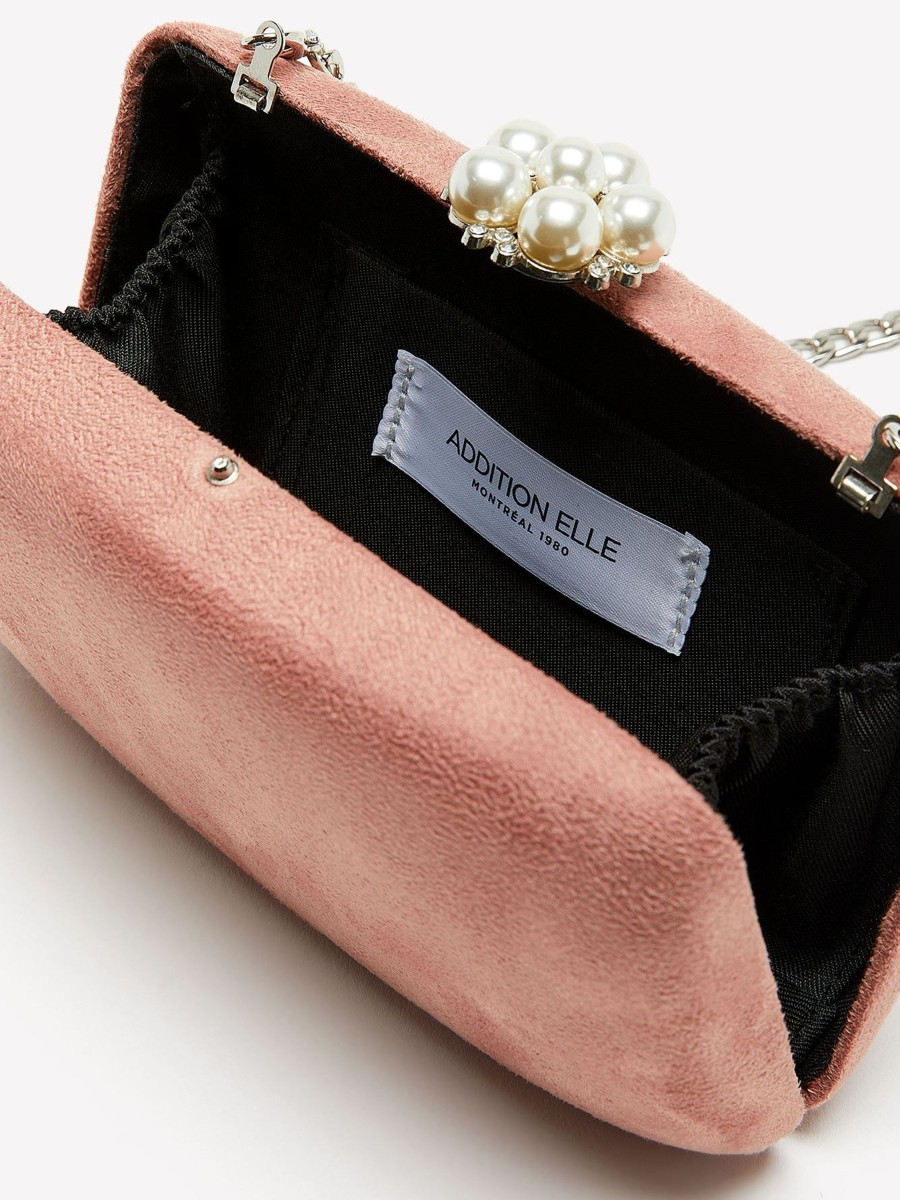 Accessories Penningtons | Pink Clutch With Pearl Closure - Addition Elle