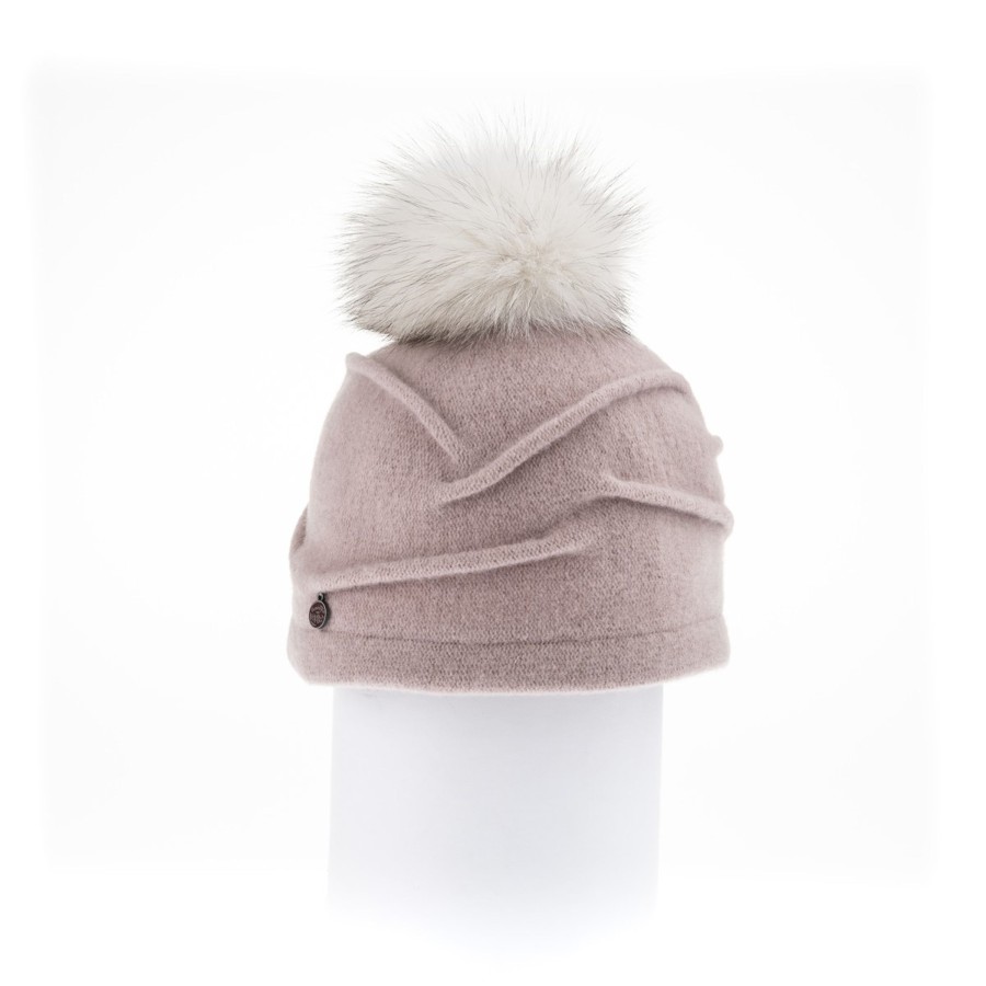 Accessories Penningtons | Canadian Hat - Clareta - Ormos Pleated Beanie W Upcycled Fur Pom - Penningtons