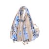 Accessories Penningtons | Blue And Brown Anemone Scarf - Don'T Ask - Penningtons