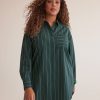 Clothing Penningtons | Striped Buttoned Down Shirt With High-Low Hem