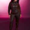 Clothing Penningtons | High-Waisted Straight-Leg Faux Leather Pant - Addition Elle