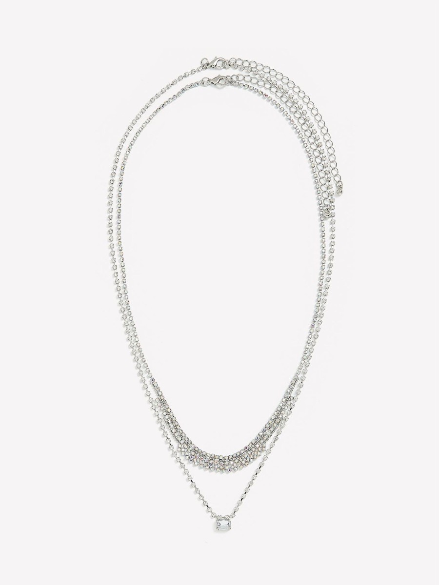 Accessories Penningtons | Short Two-Layer Glitter Necklace