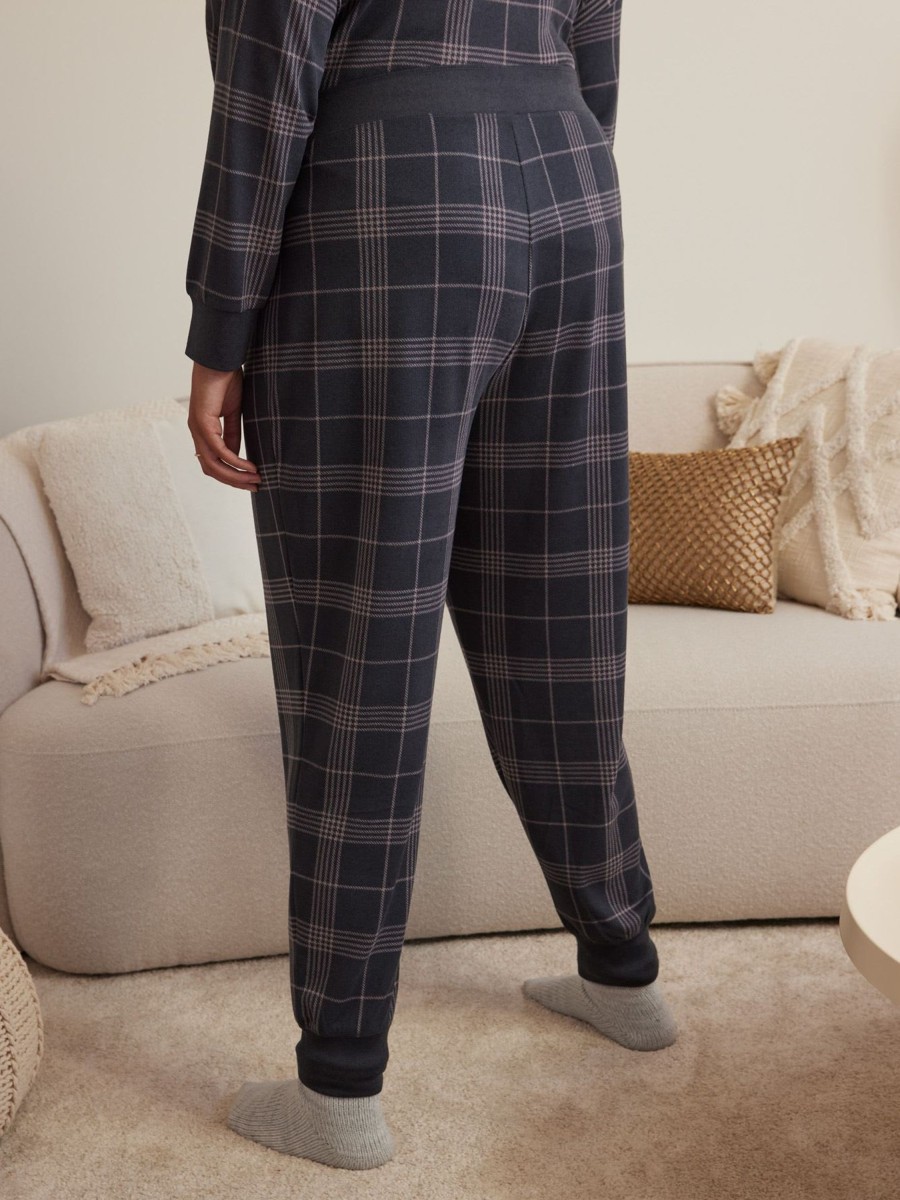 Lingerie Penningtons | Plaid Knit Jogger Pyjama Pant - Ti Voglio