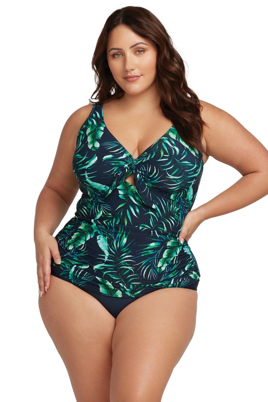 Clothing Penningtons | Artesands Palmspiration Cezanne D-Dd Cup Tankini Top - Penningtons