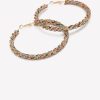 Accessories Penningtons | Large Golden Twisted Hoop Earrings