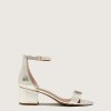 Shoes Penningtons | Wide Width, Irene Gold Block Heel Sandal - Steve Madden