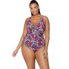 Clothing Penningtons | Floral-Print Muna One-Piece Swimsuit - Raisins Curve