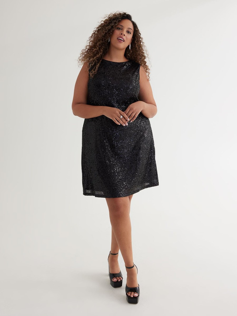 Clothing Penningtons | Sleeveless Sequins Knit Dress