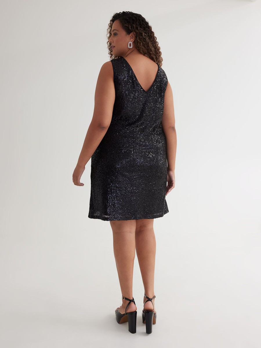 Clothing Penningtons | Sleeveless Sequins Knit Dress