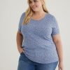 Clothing Penningtons | Curvy-Fit Short-Sleeve Tee - Penn. Essentials