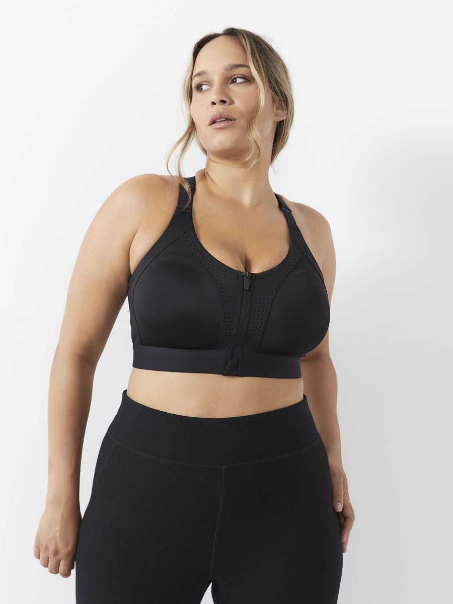 Clothing Penningtons | Wireless Medium Support Sports Bra With Mesh Inserts, G-H Cups - Active Zone