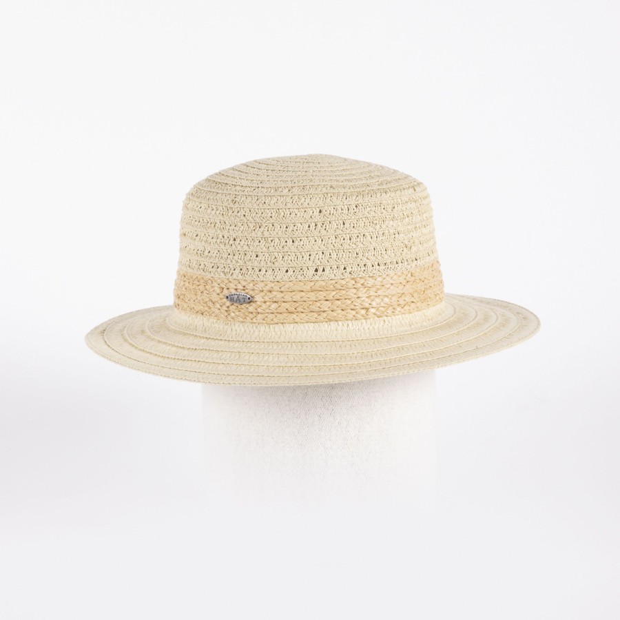 Accessories Penningtons | Canadian Hat 1918 - Batia-Boater Hat With Textured Straw - Penningtons