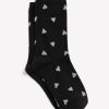 Accessories Penningtons | Black Crew Socks, Heart Print