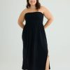 Clothing Penningtons | Maxi Cover-Up Swim Dress With Smocking