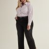 Clothing Penningtons | Responsible, Curvy-Fit High-Rise Wide-Leg Jeans, Black Wash - D/C Jeans