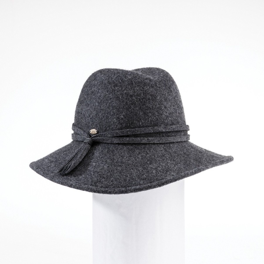 Accessories Penningtons | Canadian Hat 1918 - Waverly - Felt Fedora Hat With Tassel - Penningtons