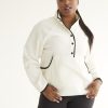 Clothing Penningtons | Long-Sleeve Polar Fleece Pullover With Snaps, Hyba | Regular