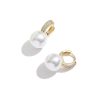 Accessories Penningtons | Classicharms-Gold Pearl Drop Hoop With Zirconia Embellishment Earrings - Penningtons