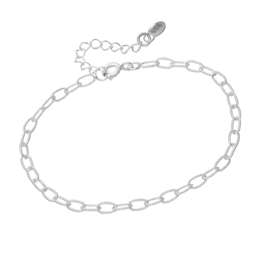 Accessories Penningtons | Sterling Silver Open Chain Link Bracelet By Ag Sterling - Penningtons