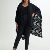 Accessories Penningtons | Lightweight Black Floral Shawl