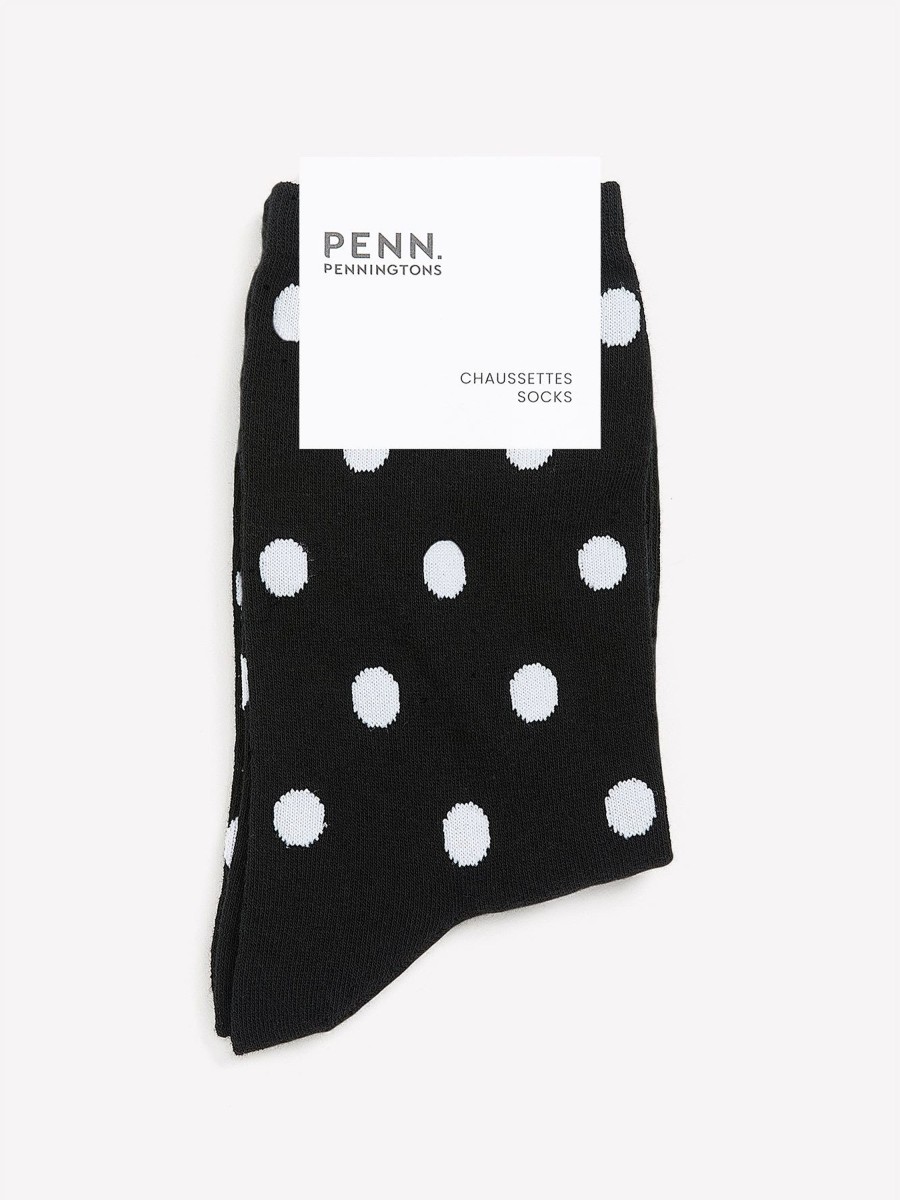 Accessories Penningtons | Crew Socks With Polka-Dot Print