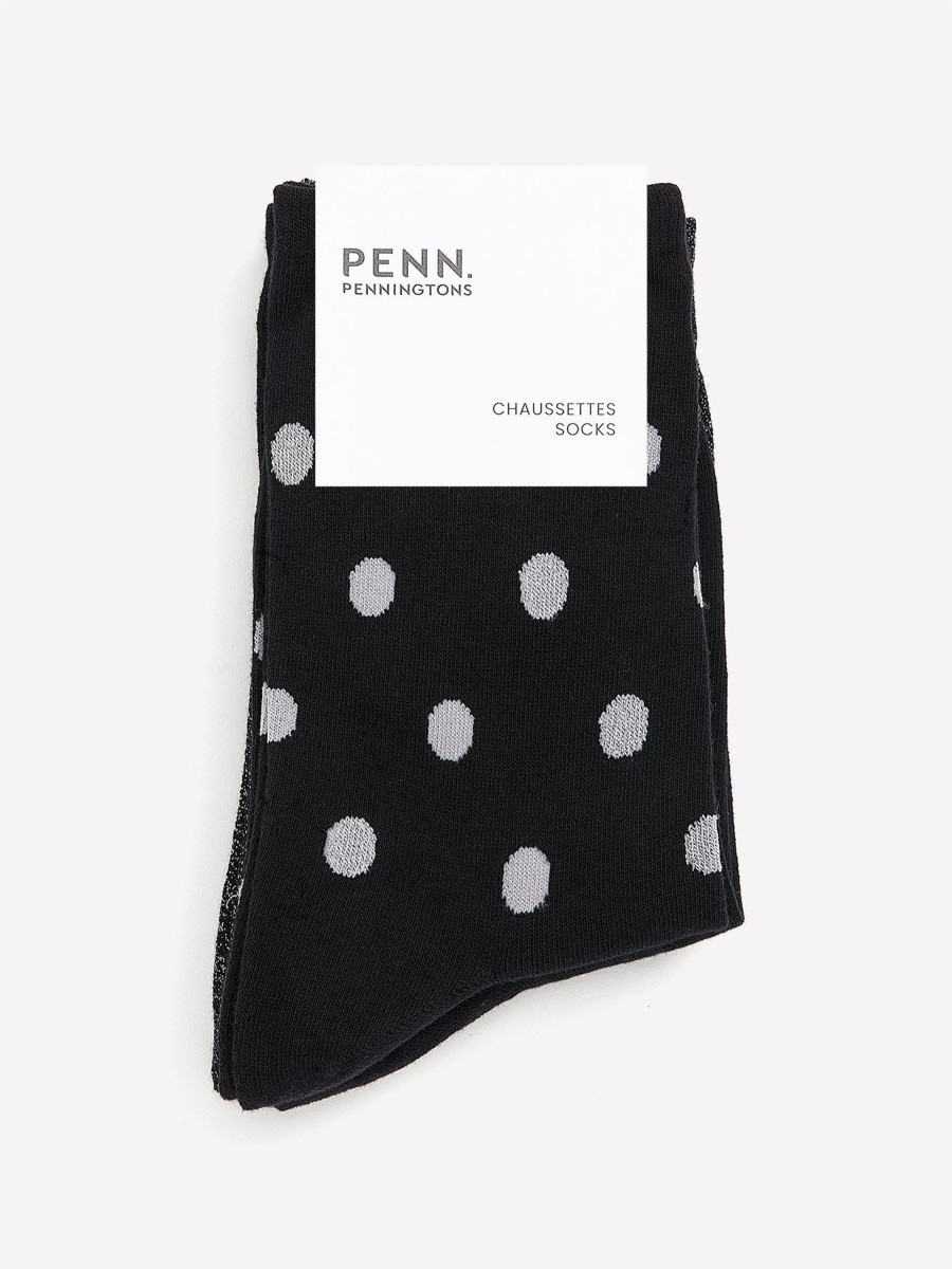 Accessories Penningtons | Dark Assorted Crew Socks, Set Of 3