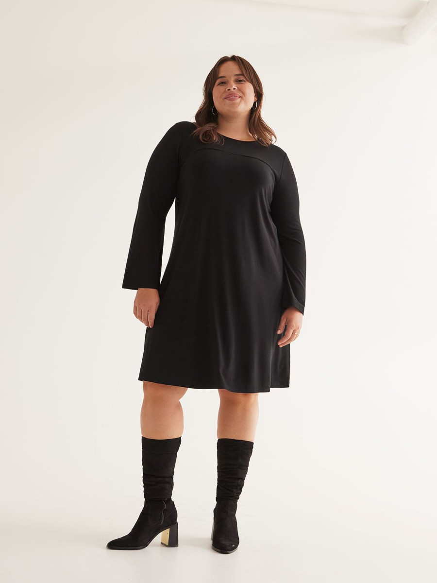 Clothing Penningtons | Responsible, Knit Dress With Long Bell Sleeves