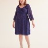 Clothing Penningtons | Crossover Pleated V-Neck Dress