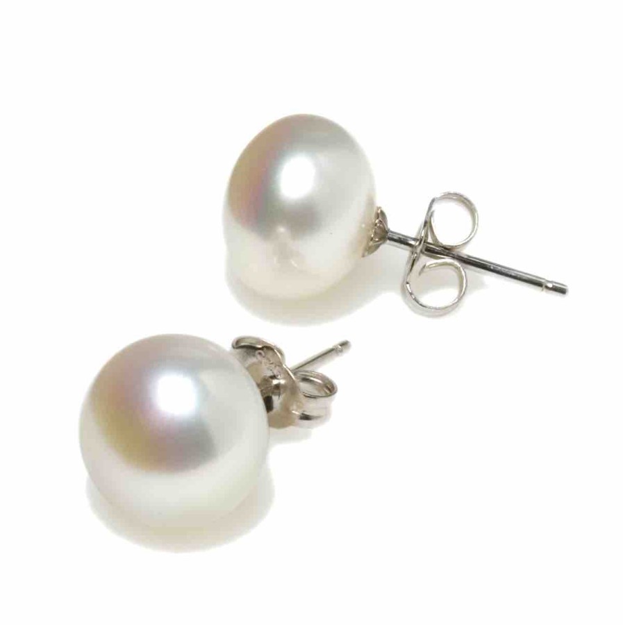 Accessories Penningtons | Classic White Freshwater Pearl Stud Earrings - Signature Pearls - Penningtons