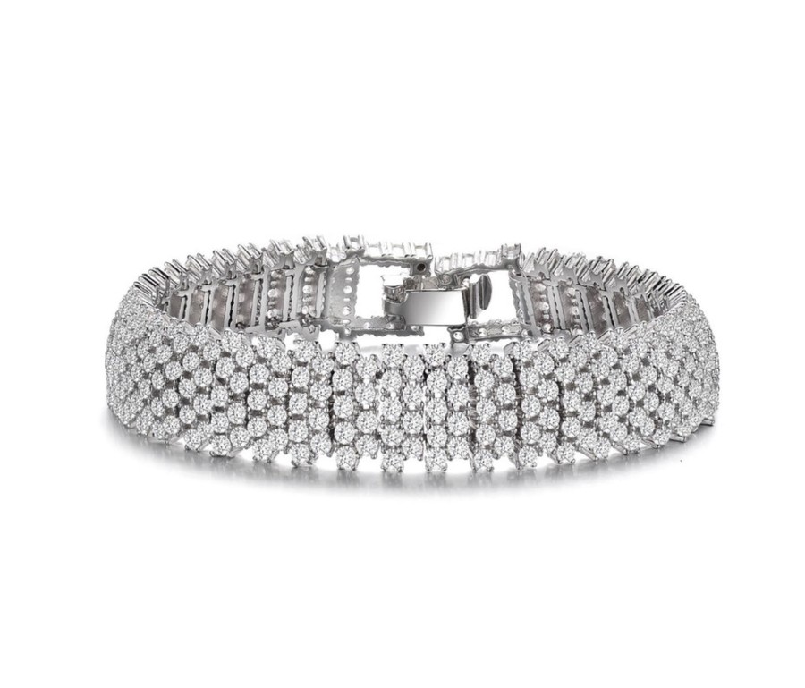 Accessories Penningtons | Sterling Silver With 3Mm Coloured Cubic Zirconia Tennis Bracelet - Penningtons