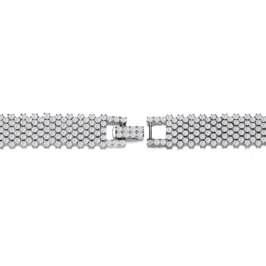 Accessories Penningtons | Sterling Silver With 3Mm Coloured Cubic Zirconia Tennis Bracelet - Penningtons