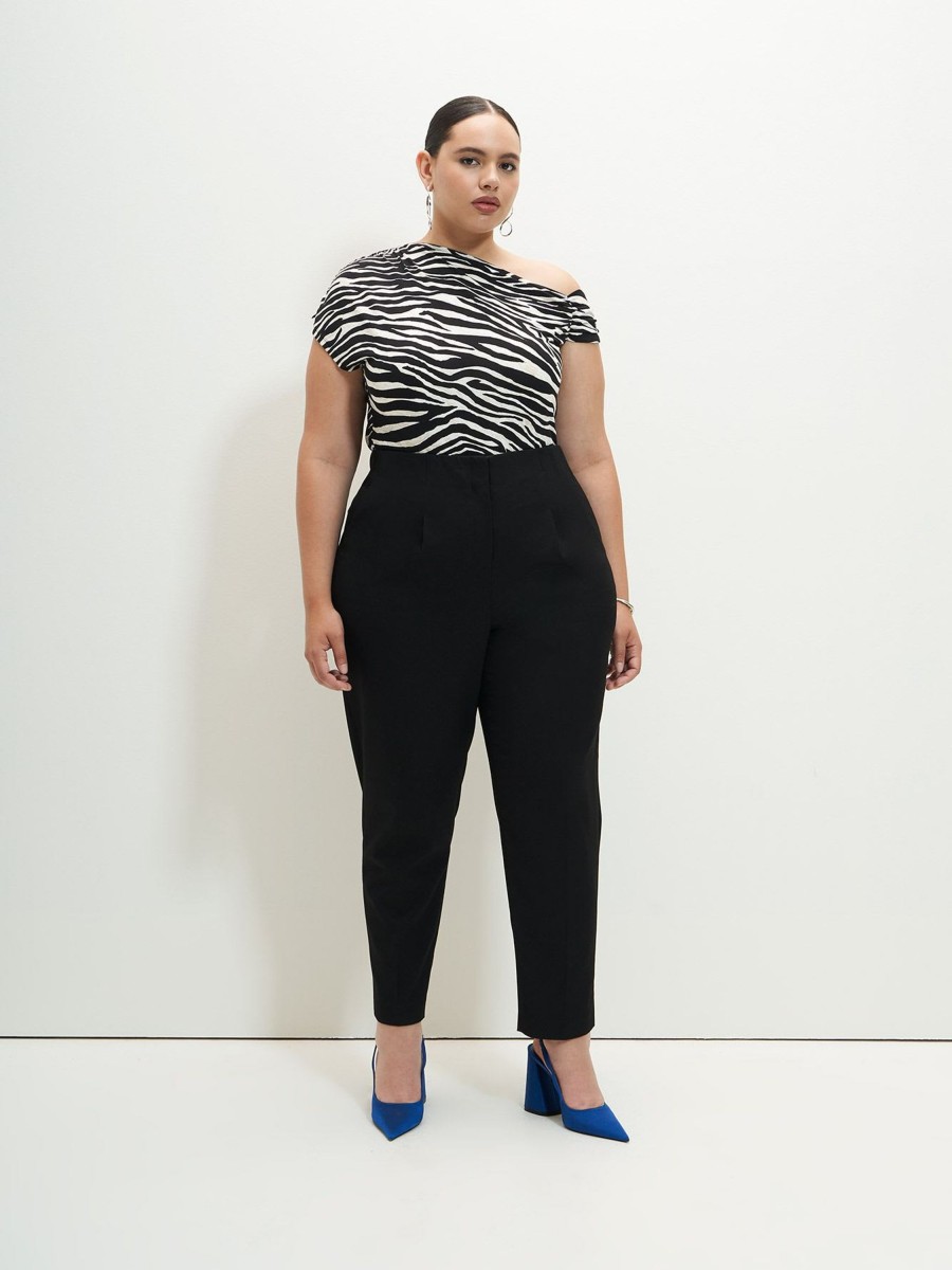 Clothing Penningtons | Curvy-Fit High-Waisted Tapered-Leg Pant - Addition Elle