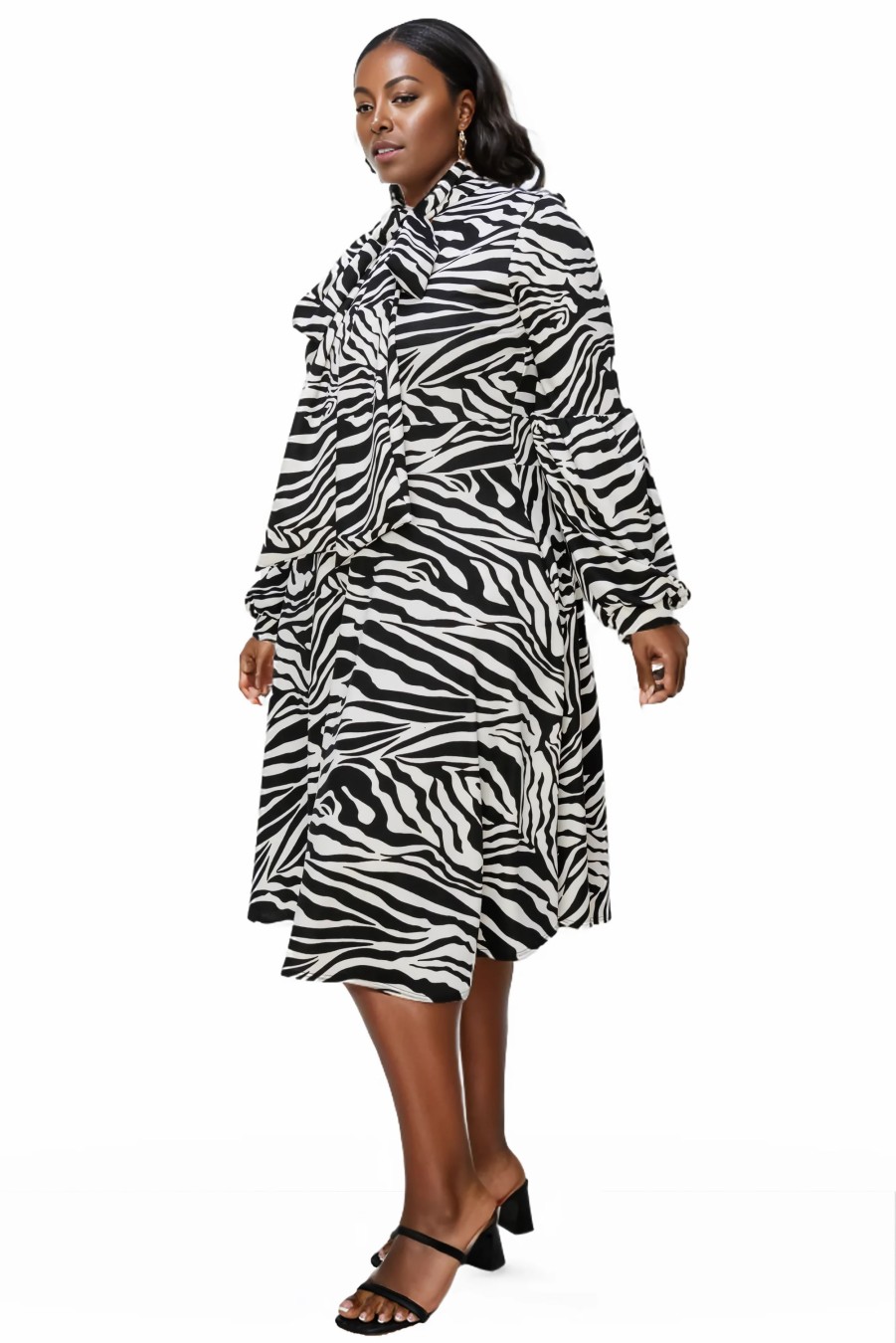 Clothing Penningtons | Mon E Zebra Print Pocket Flare Dress - L I V D - Penningtons